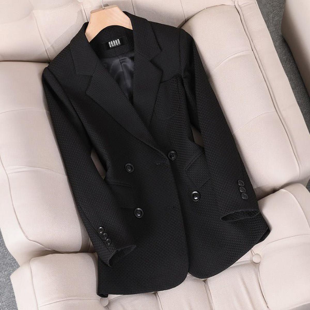 WW | Herbst Frauen Karo Muster Blazer mit Langen Ärmeln