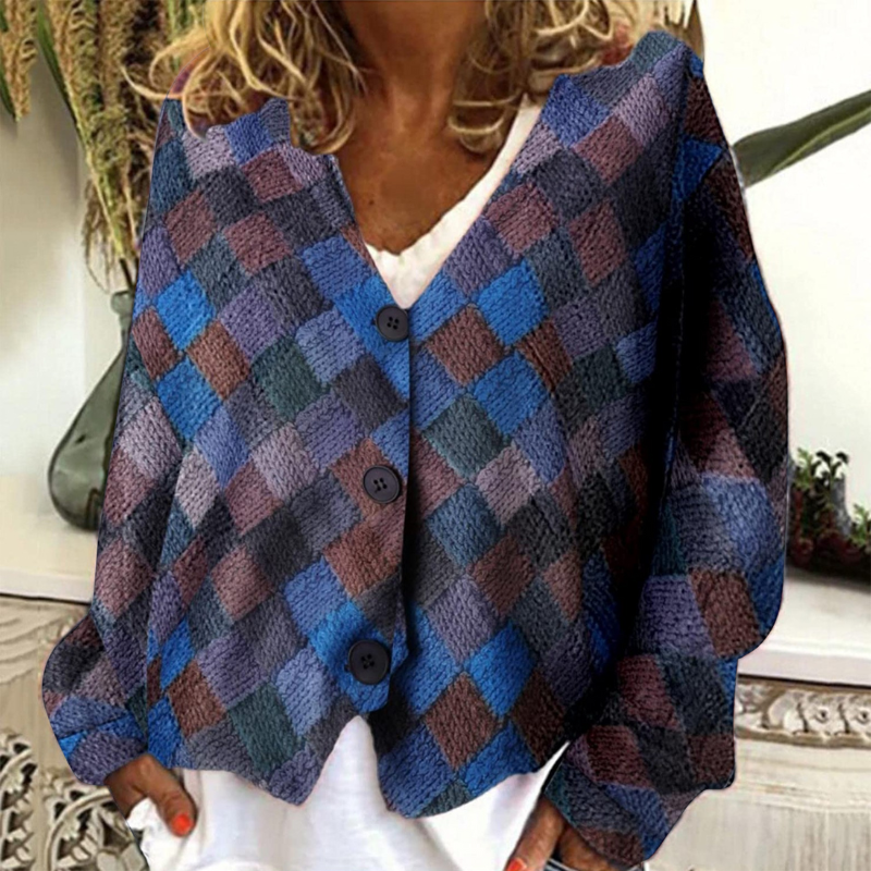 WW | Stylish V-Neck Jacket with Buttons