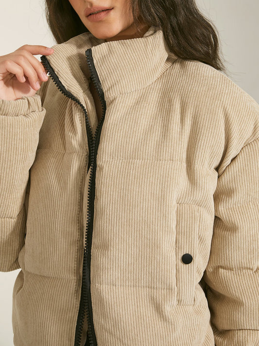WW | Puffer Jacket - Lightweight Insulation - Neutral Beige - Winter Leisure
