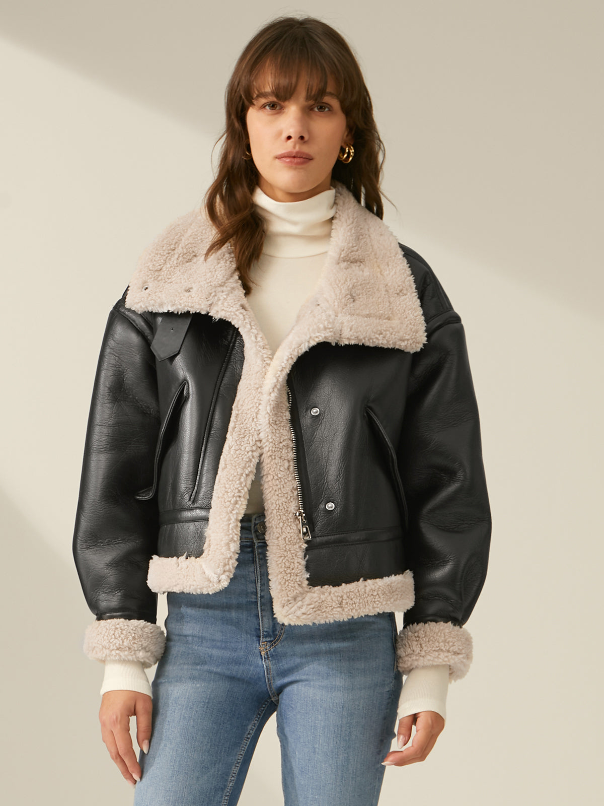 WW | Gefütterte Wildleder Flugjacke