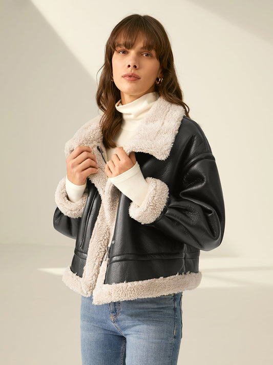 WW | Gefütterte Wildleder Flugjacke