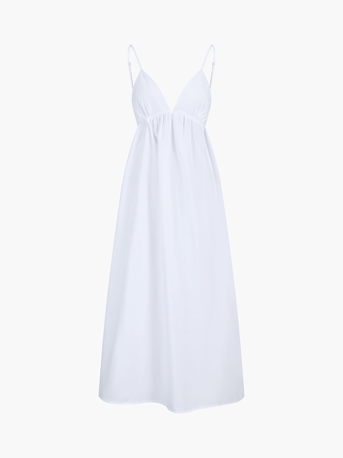 Jolina - Casual Maxi Dress with Open Back Design