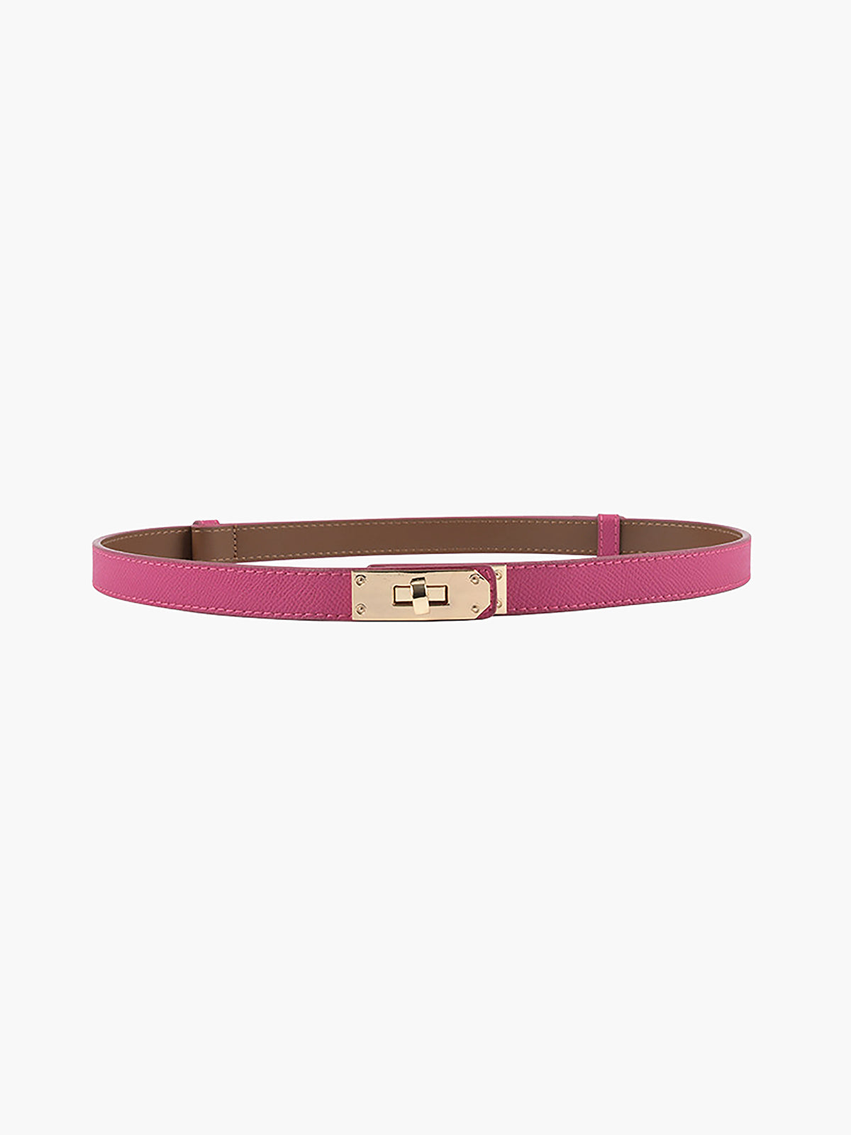 WW | Leather Belt With Golden Buckle