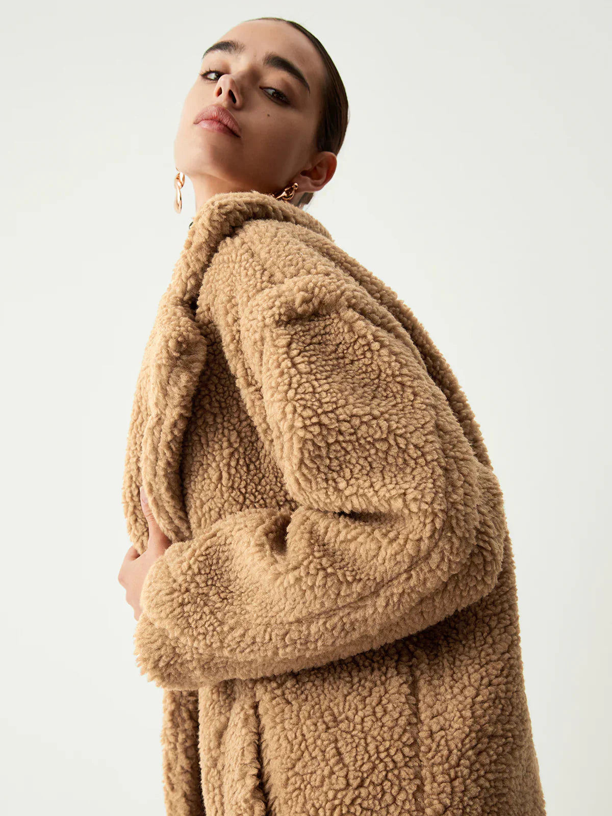 WW | Doppelte Taschen Flurry Longline Fleecejacke