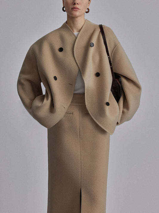 WW | Oversize mit doppelter Knopfleiste für Frauen, schick und modisch