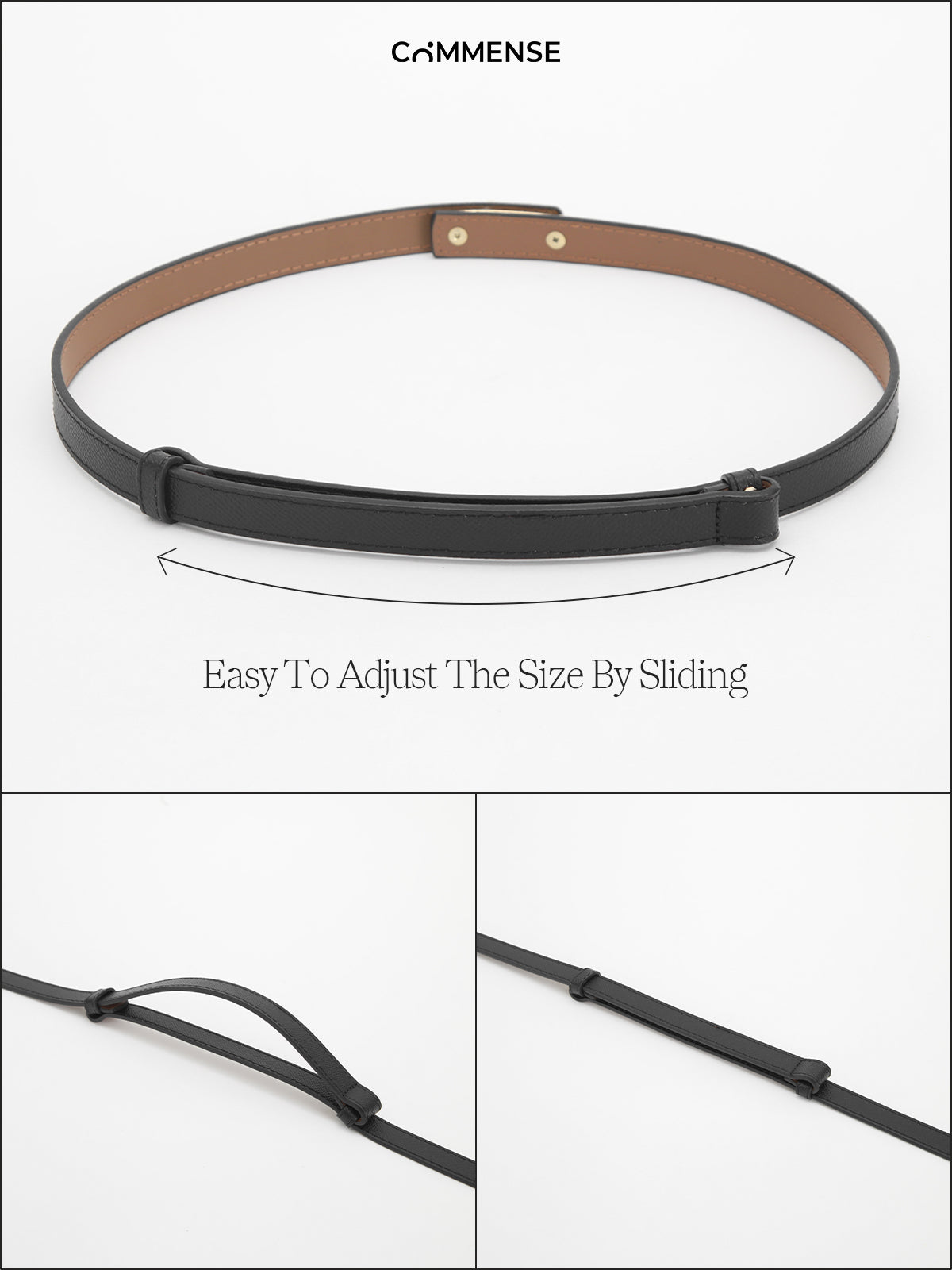WW | Leather Belt With Golden Buckle