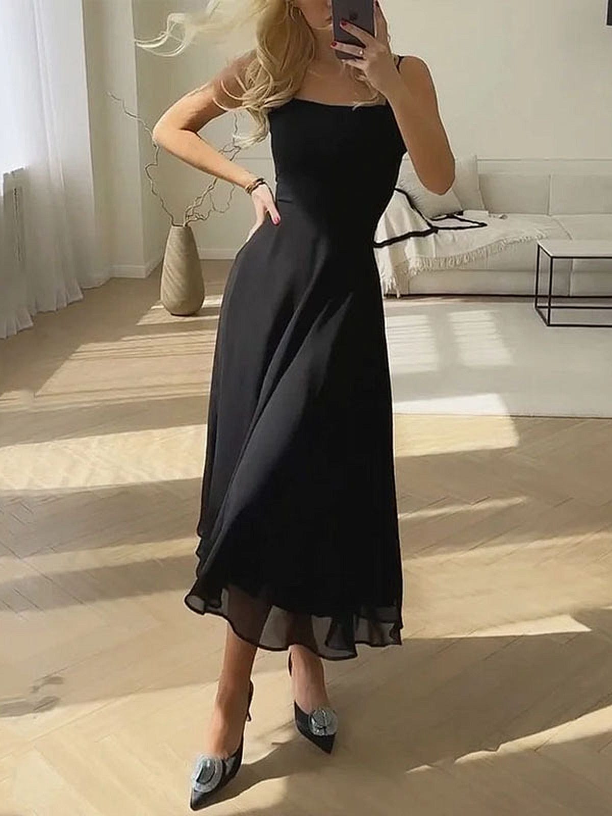 WW | Elegantes A-Linie Midikleid Zeitlose Raffinesse