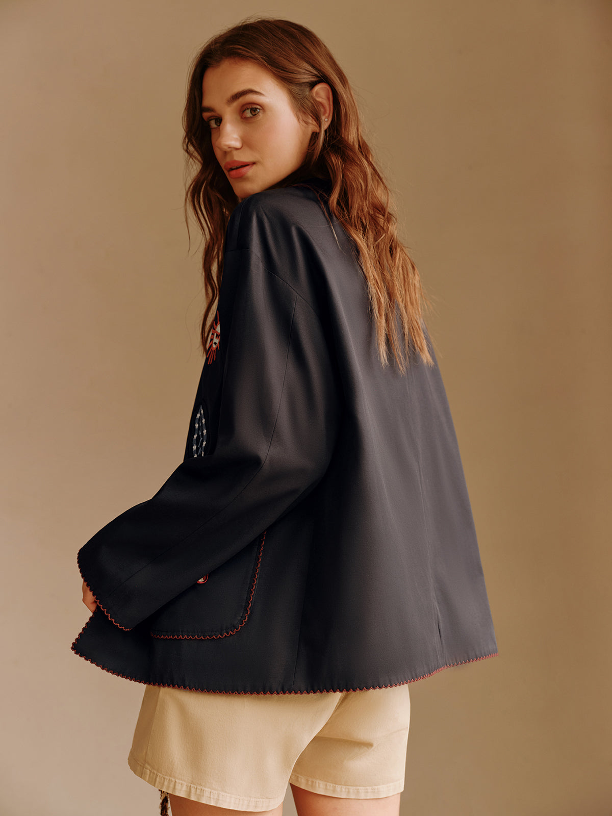 WW | Embroidered Lapel Jacket