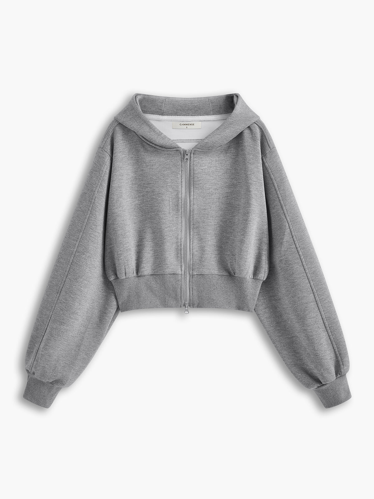 WW | Langarm Zip Crop Hoodie