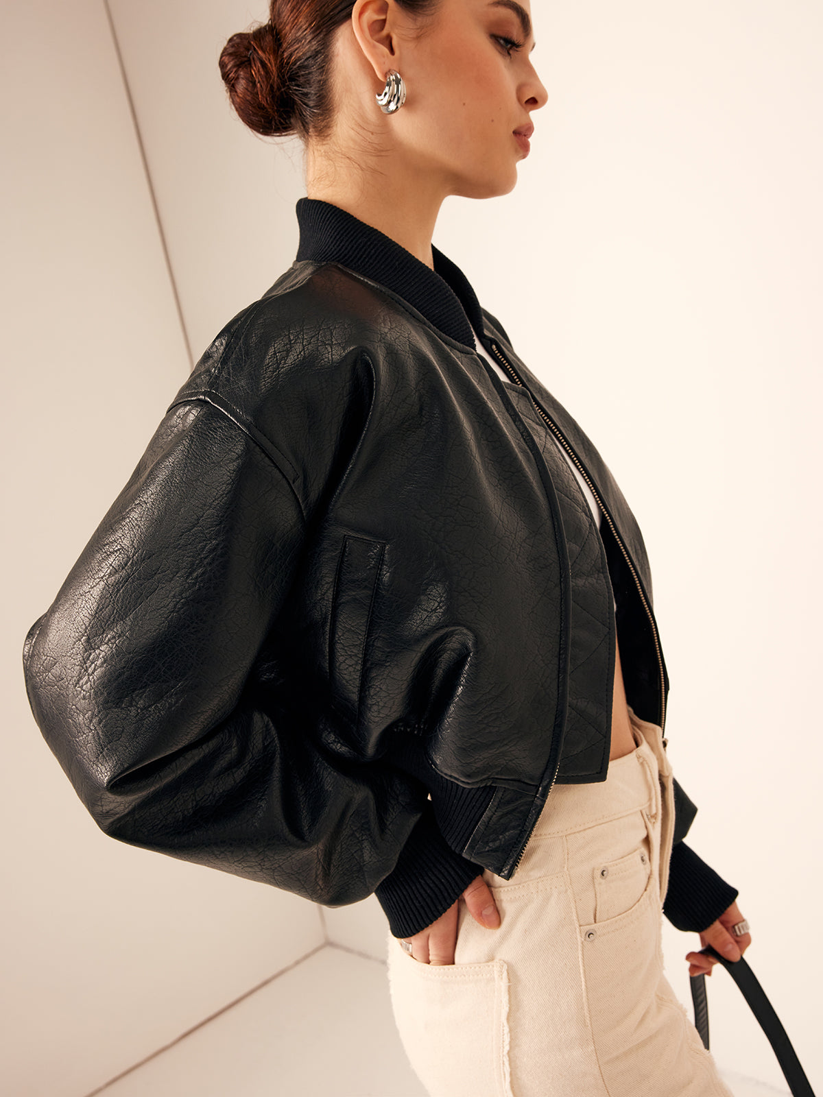 WW | PU Leather Short Jacket
