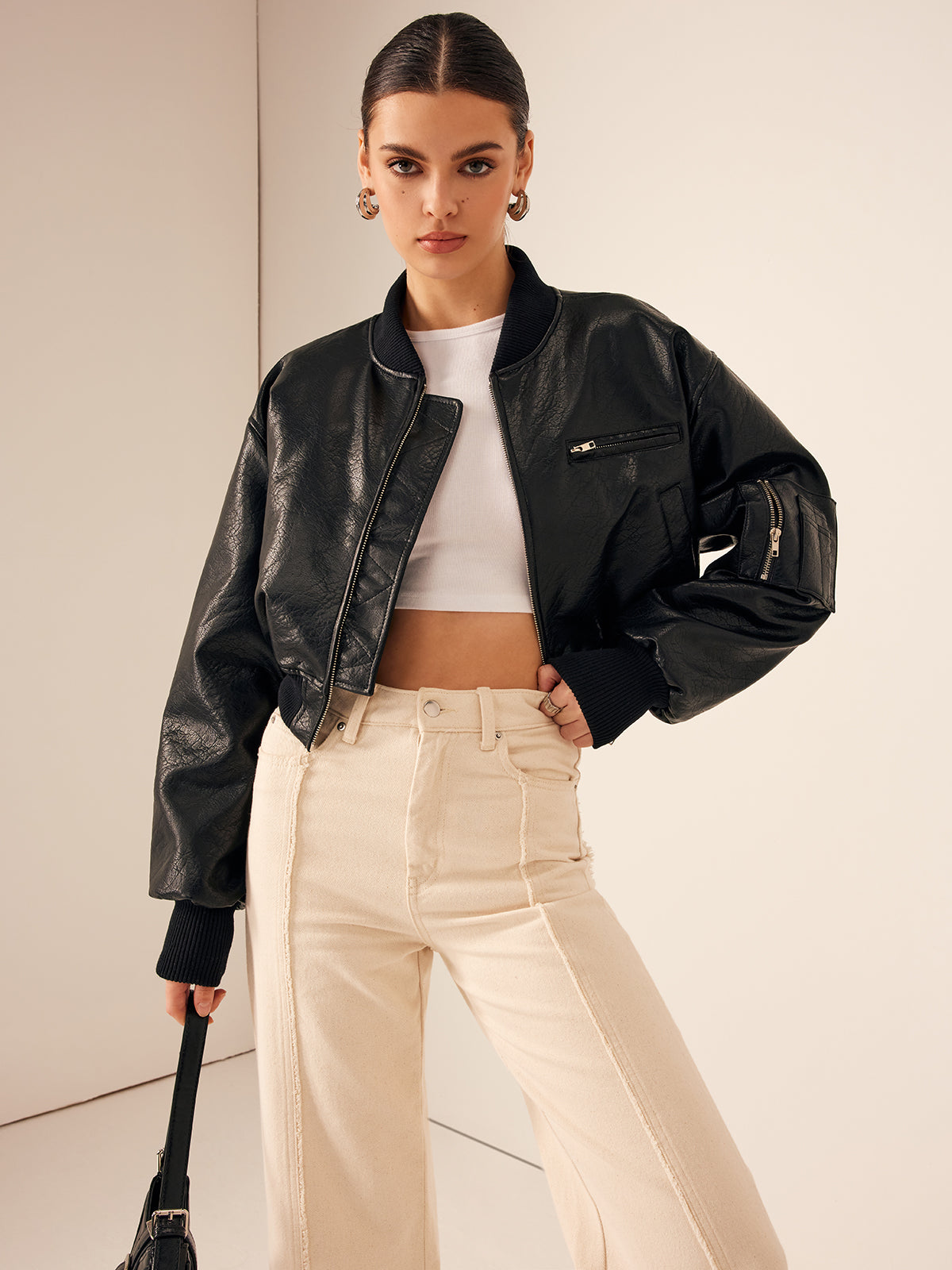 WW | PU Leather Short Jacket