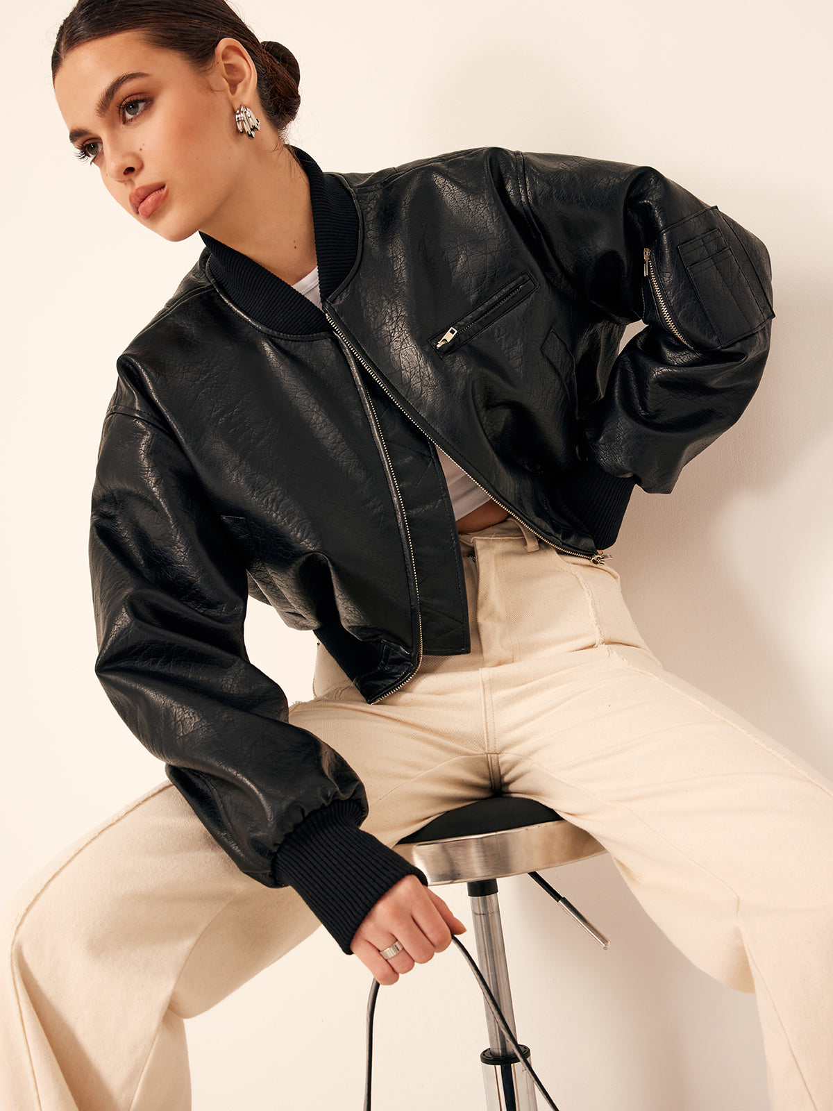 WW | PU Leather Short Jacket