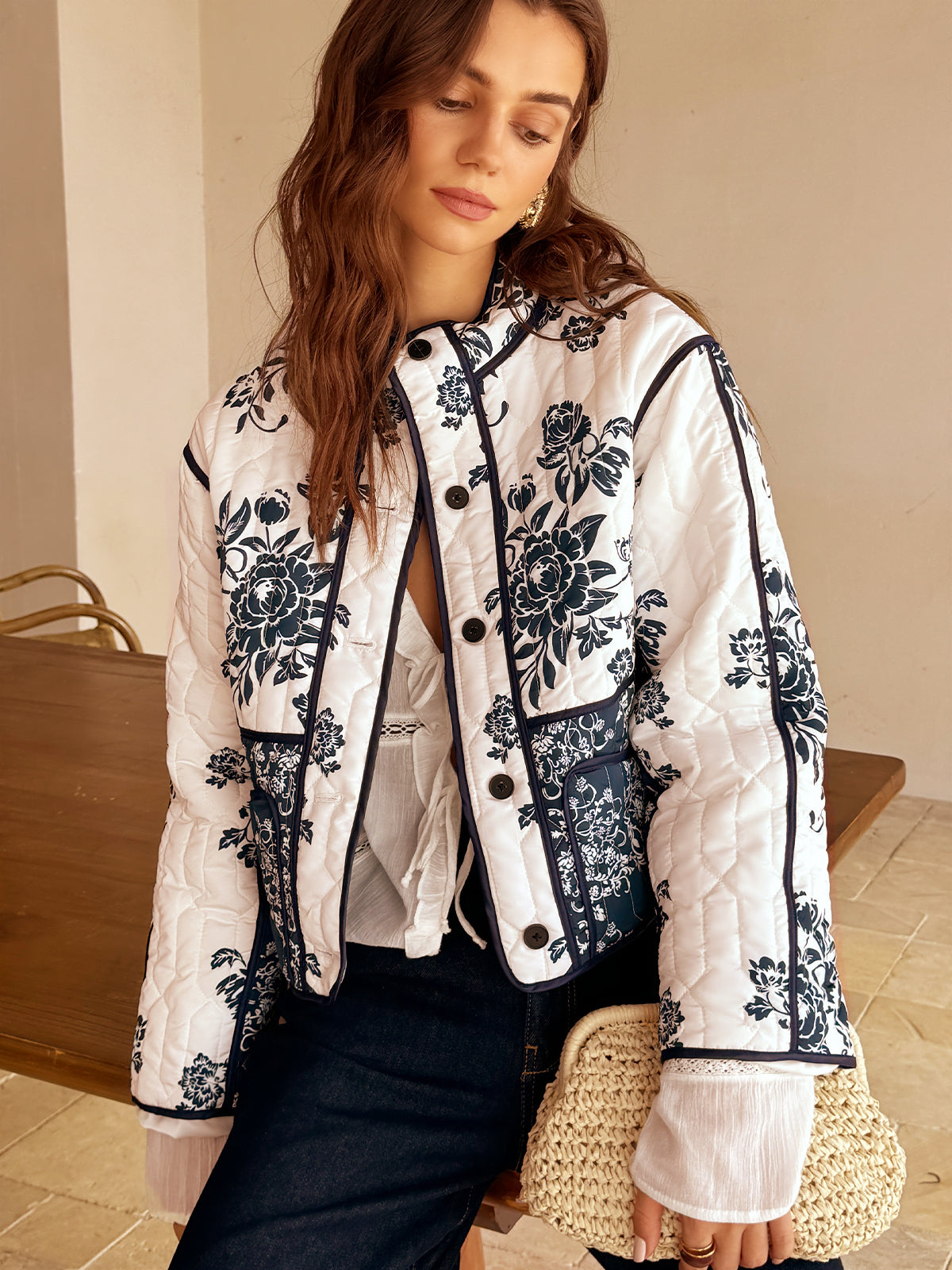 WW | Printed Piping Snug Jacket