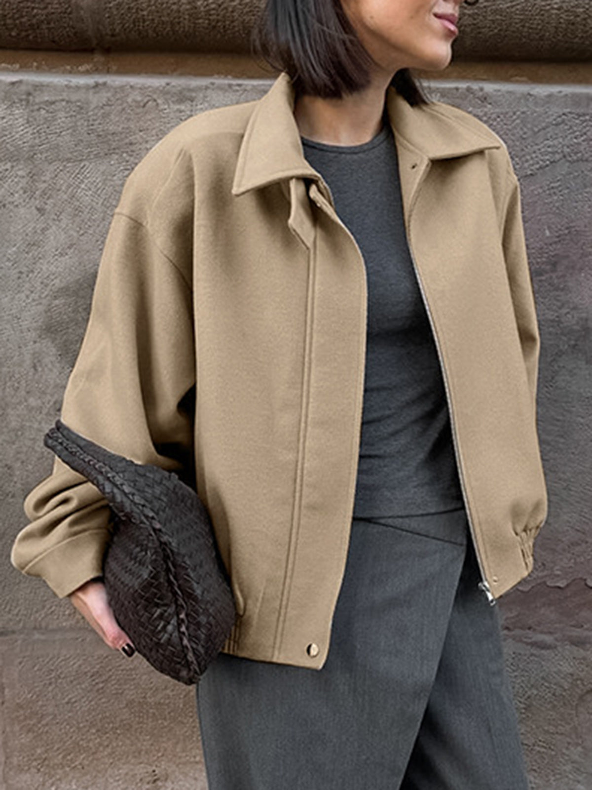 WW | Plain Zip Polo Jacket
