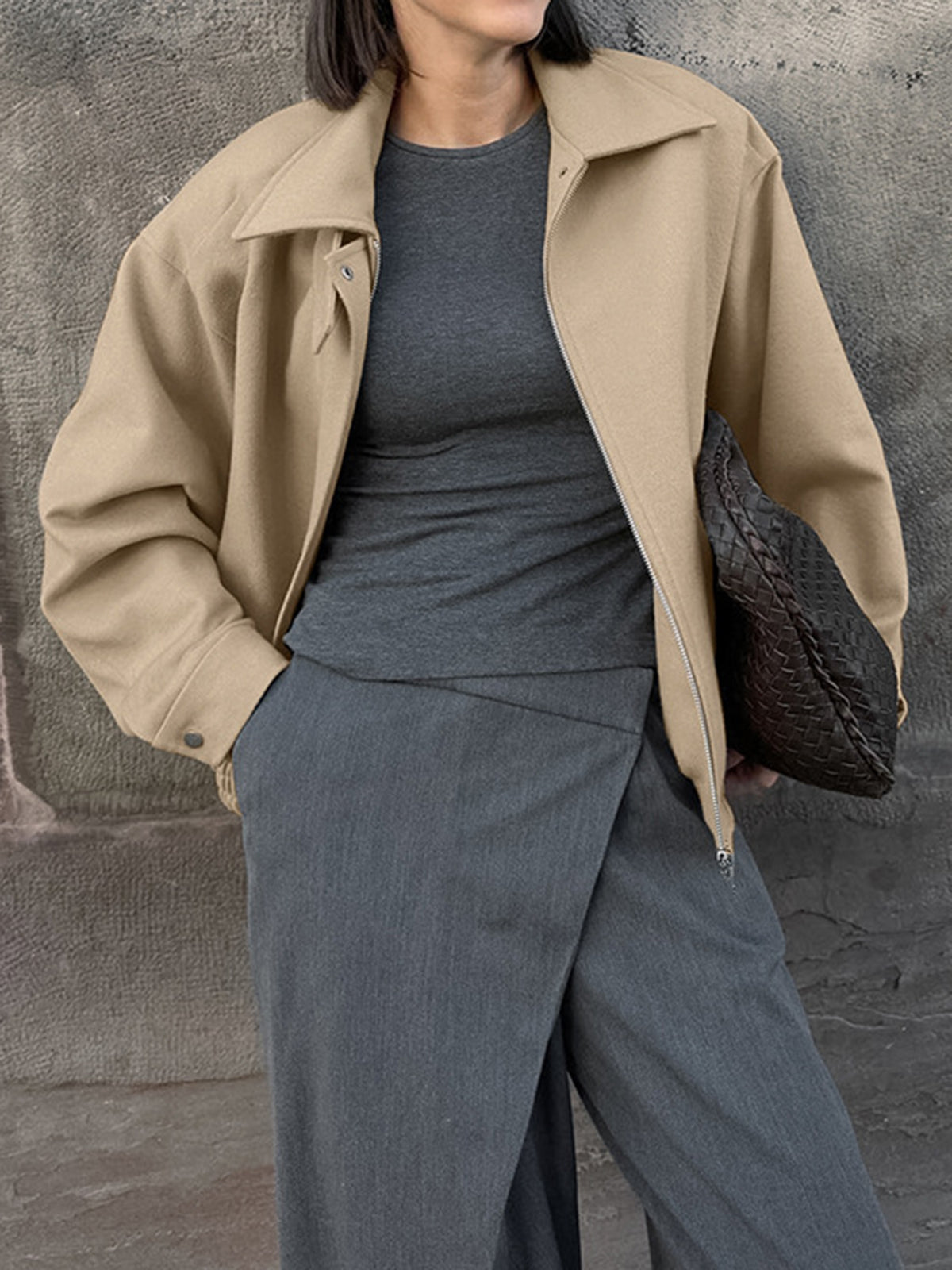 WW | Plain Zip Polo Jacket