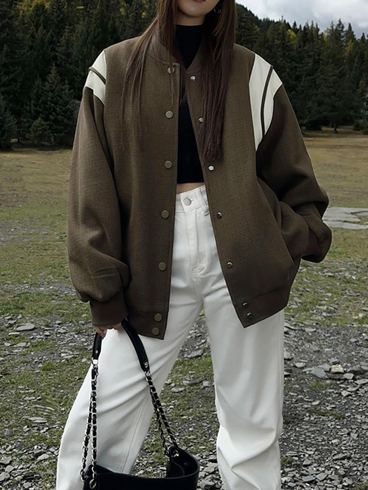 WW | Kragenkontrastbesatz Taschenjacke