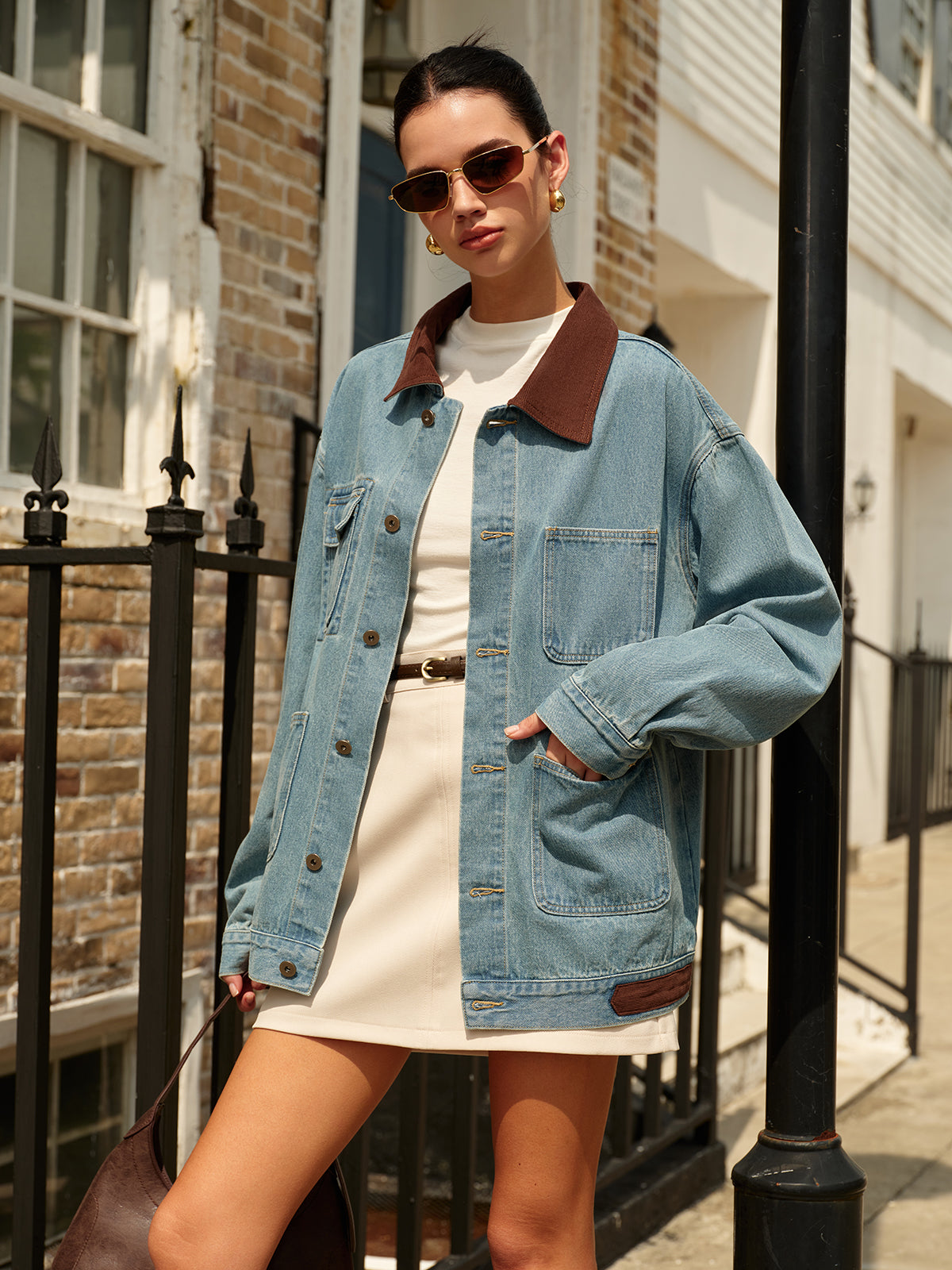 WW | Collar Versatile Denim Jacket