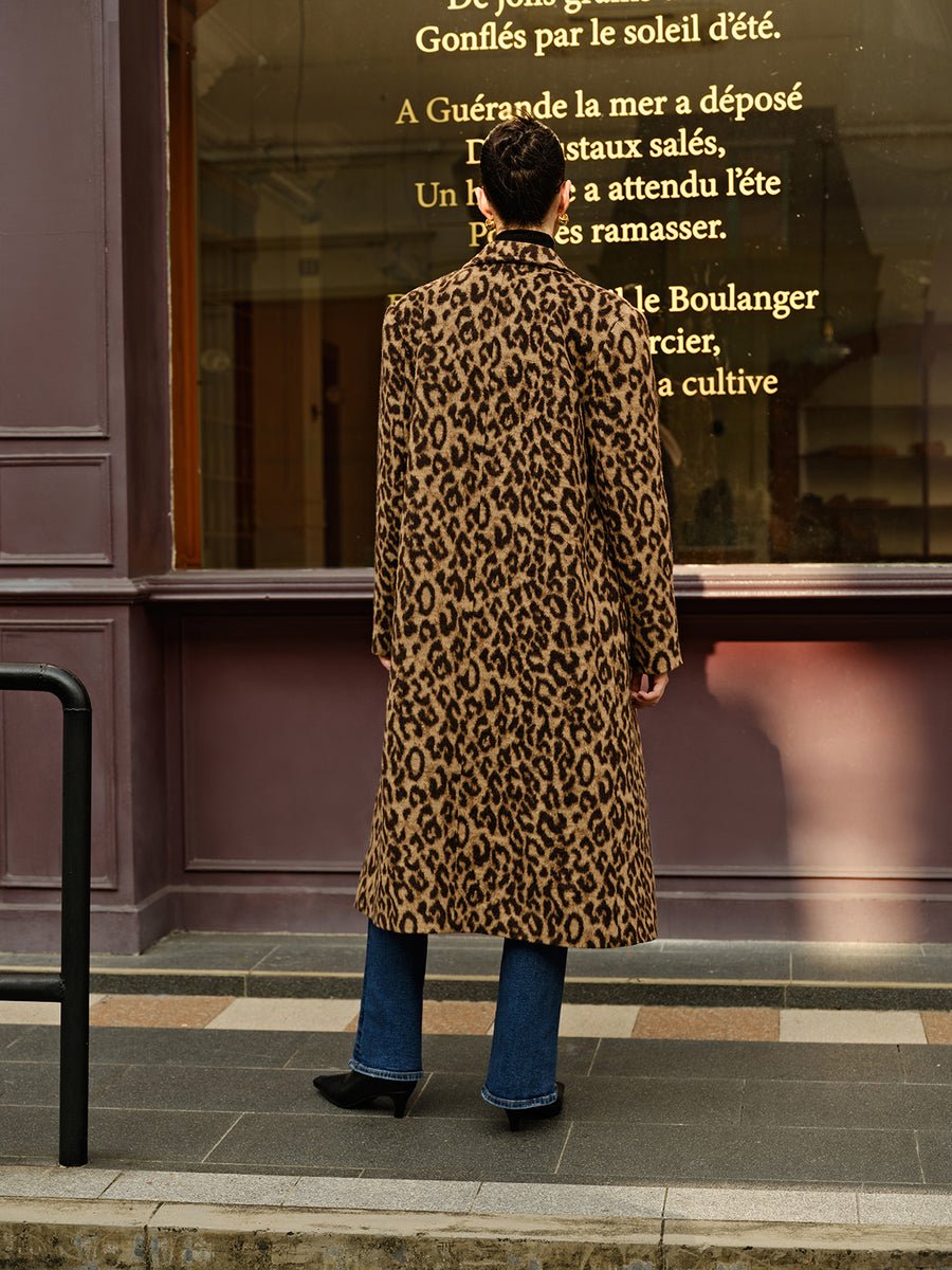WW | Print Kunstpelzmantel - Auffälliger Tierdruck - Mittellang - Winter Glam