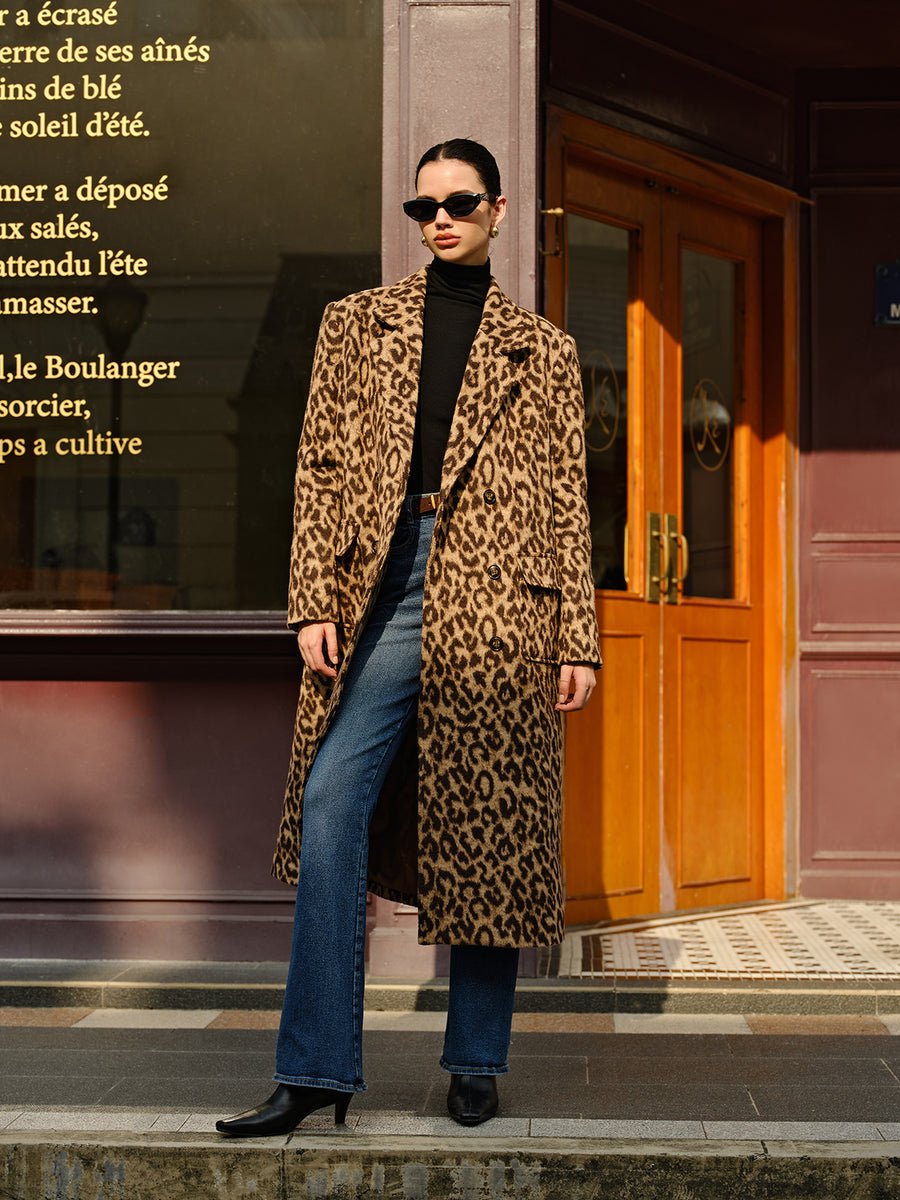 WW | Print Kunstpelzmantel - Auffälliger Tierdruck - Mittellang - Winter Glam