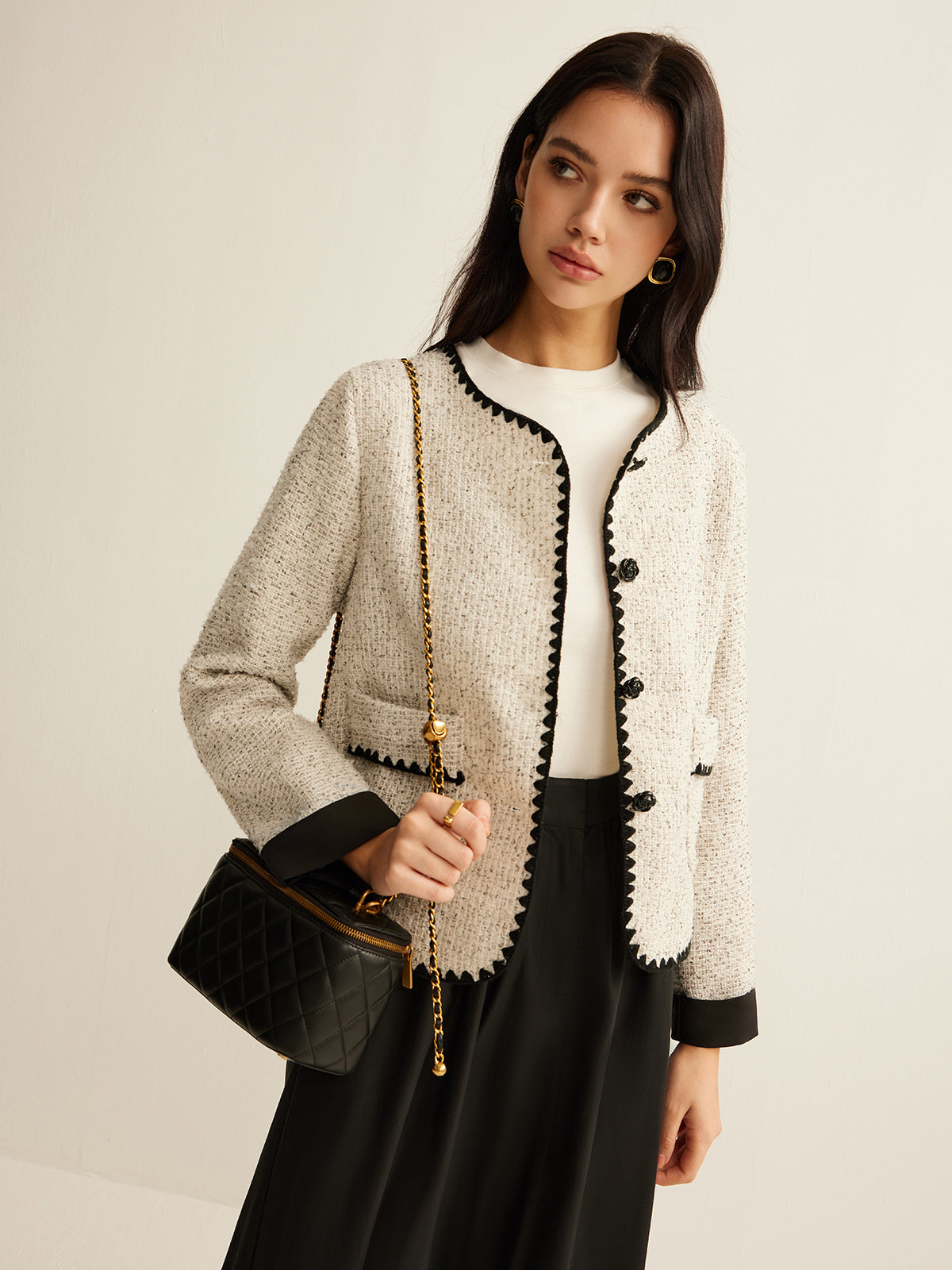WW | Trim Tweed Kurze Jacke