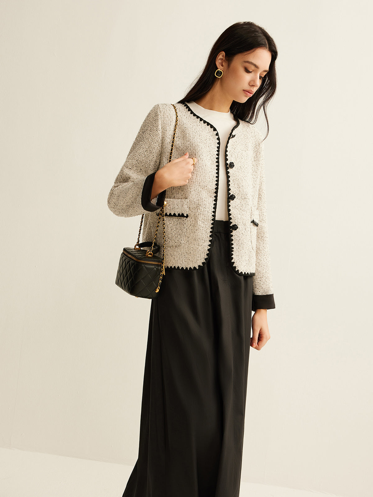 WW | Trim Tweed Kurze Jacke