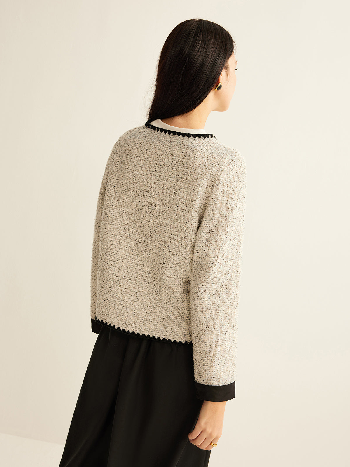 WW | Trim Tweed Kurze Jacke