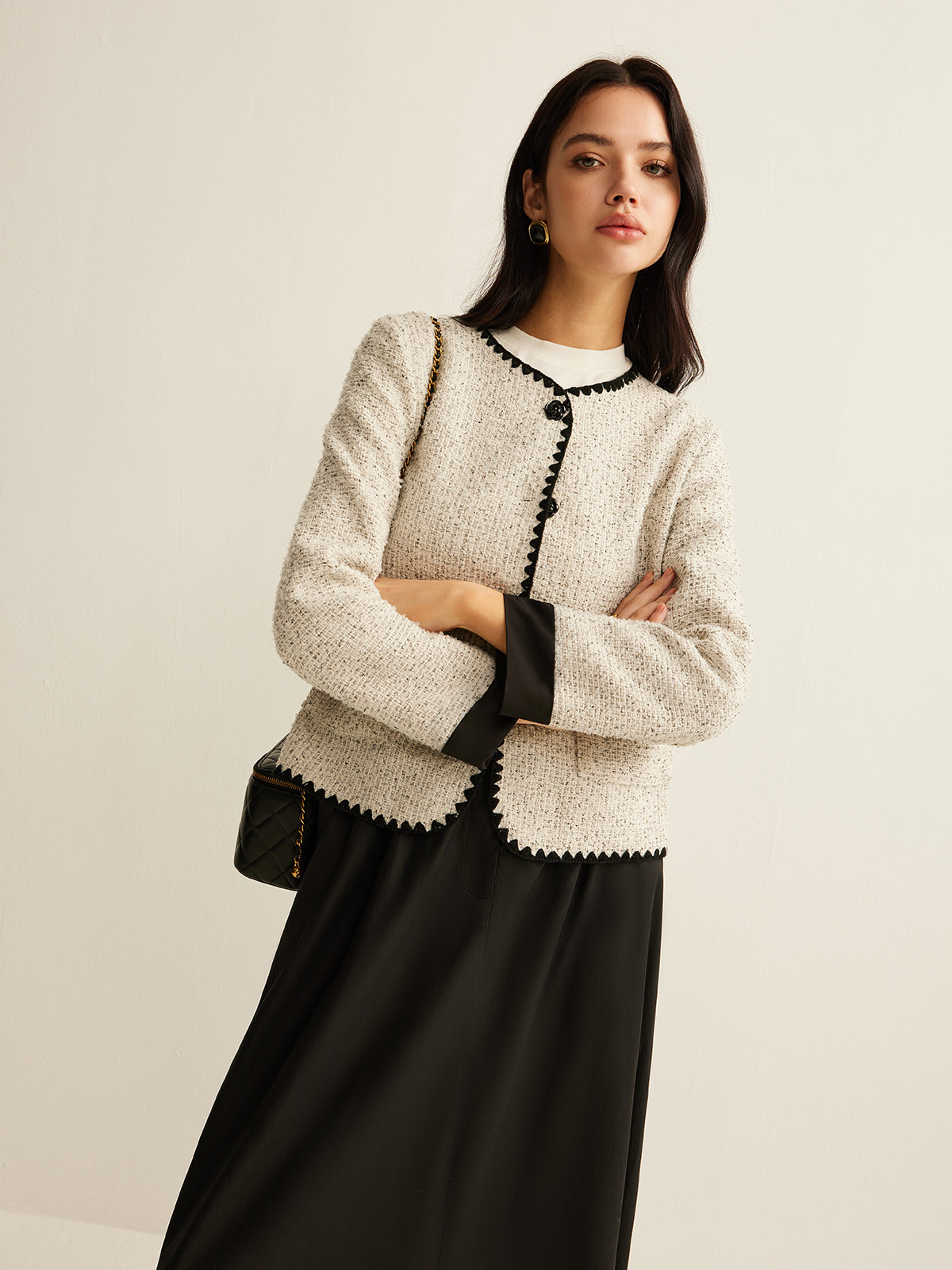 WW | Trim Tweed Kurze Jacke