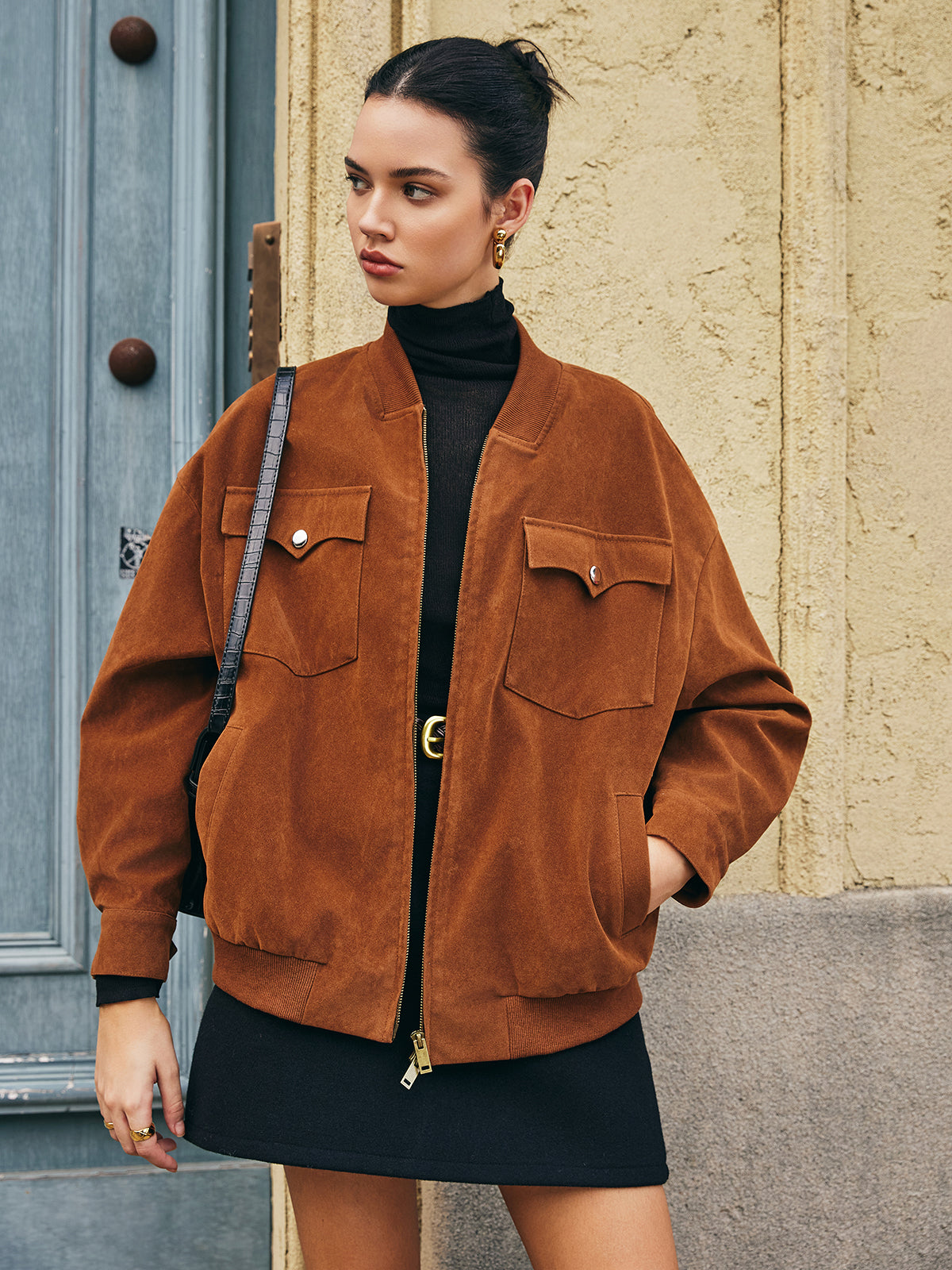 WW | Taschen Reißverschluss Wildlederjacke