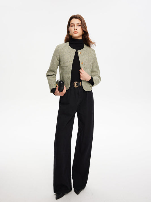 WW | Hals Taschen Tweedjacke