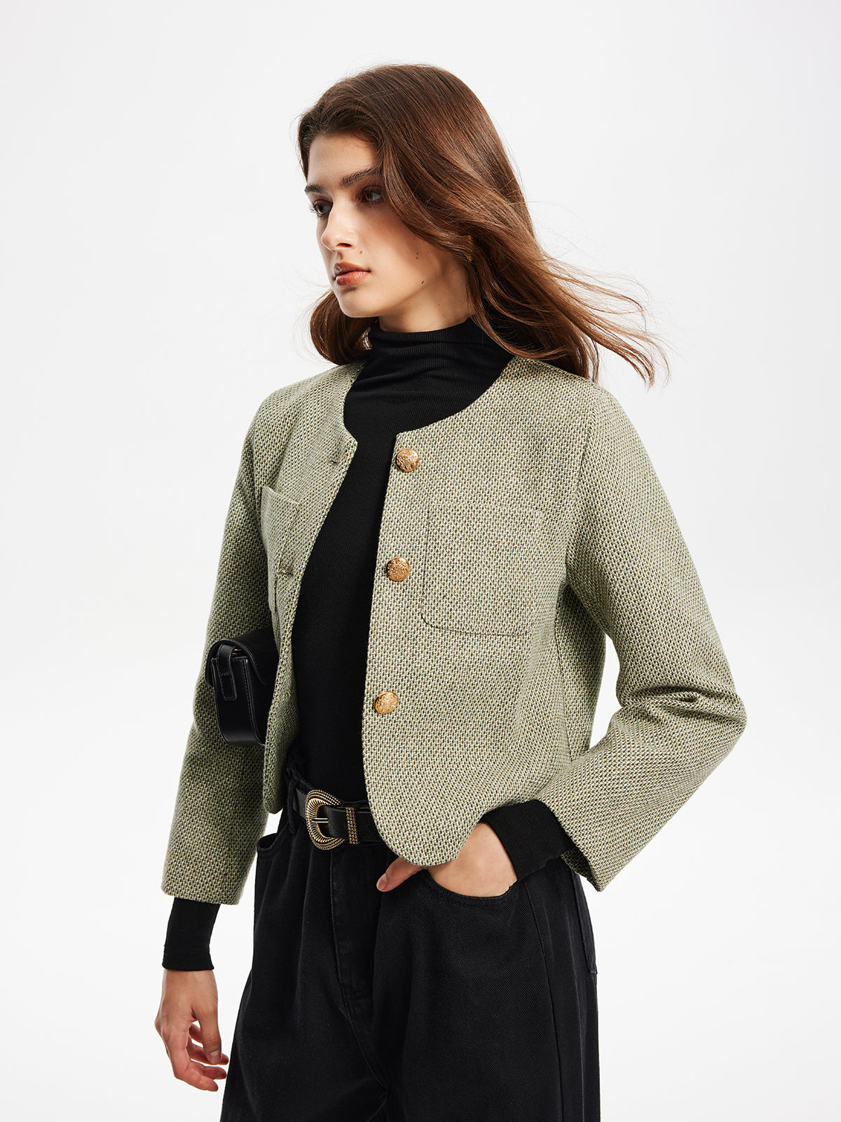 WW | Neck Pocket Tweed Jacket
