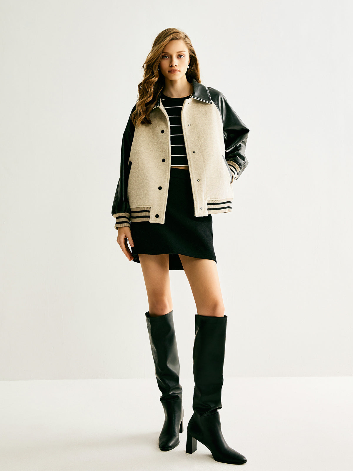 WW | Wool Blend Panel Jacket