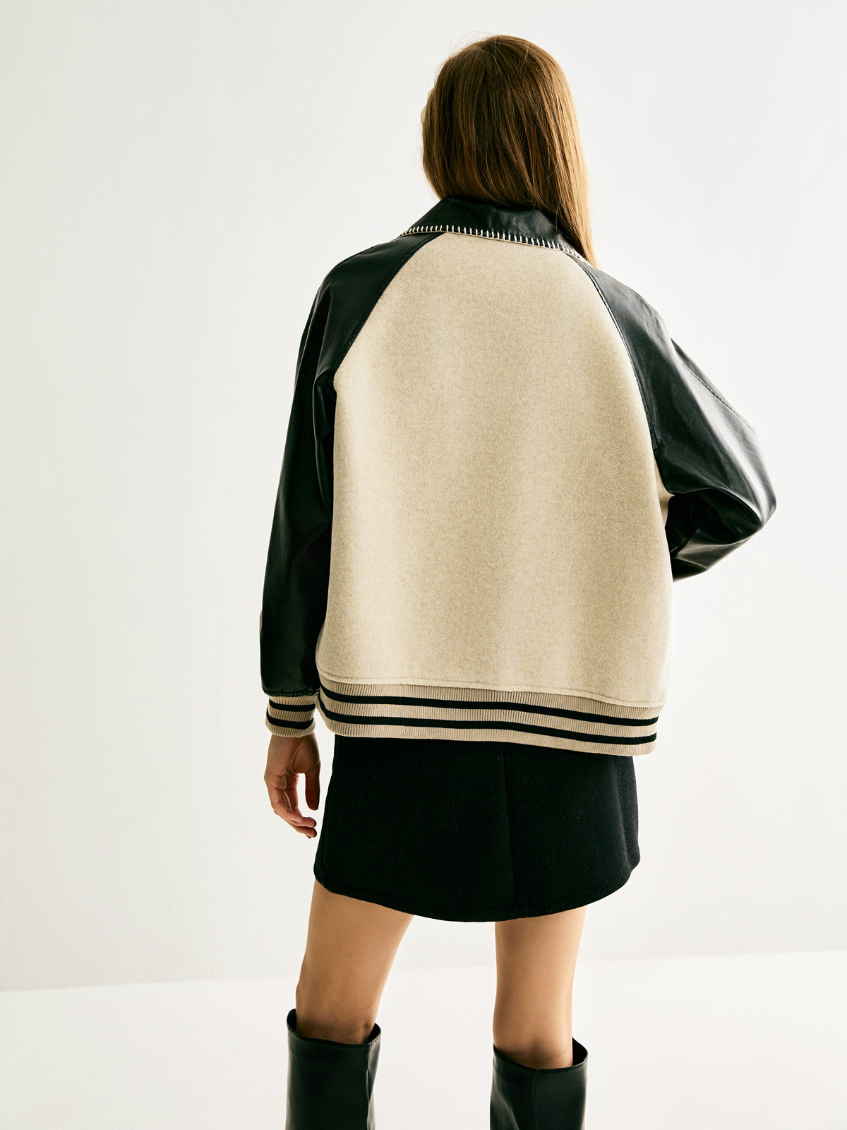WW | Wool Blend Panel Jacket