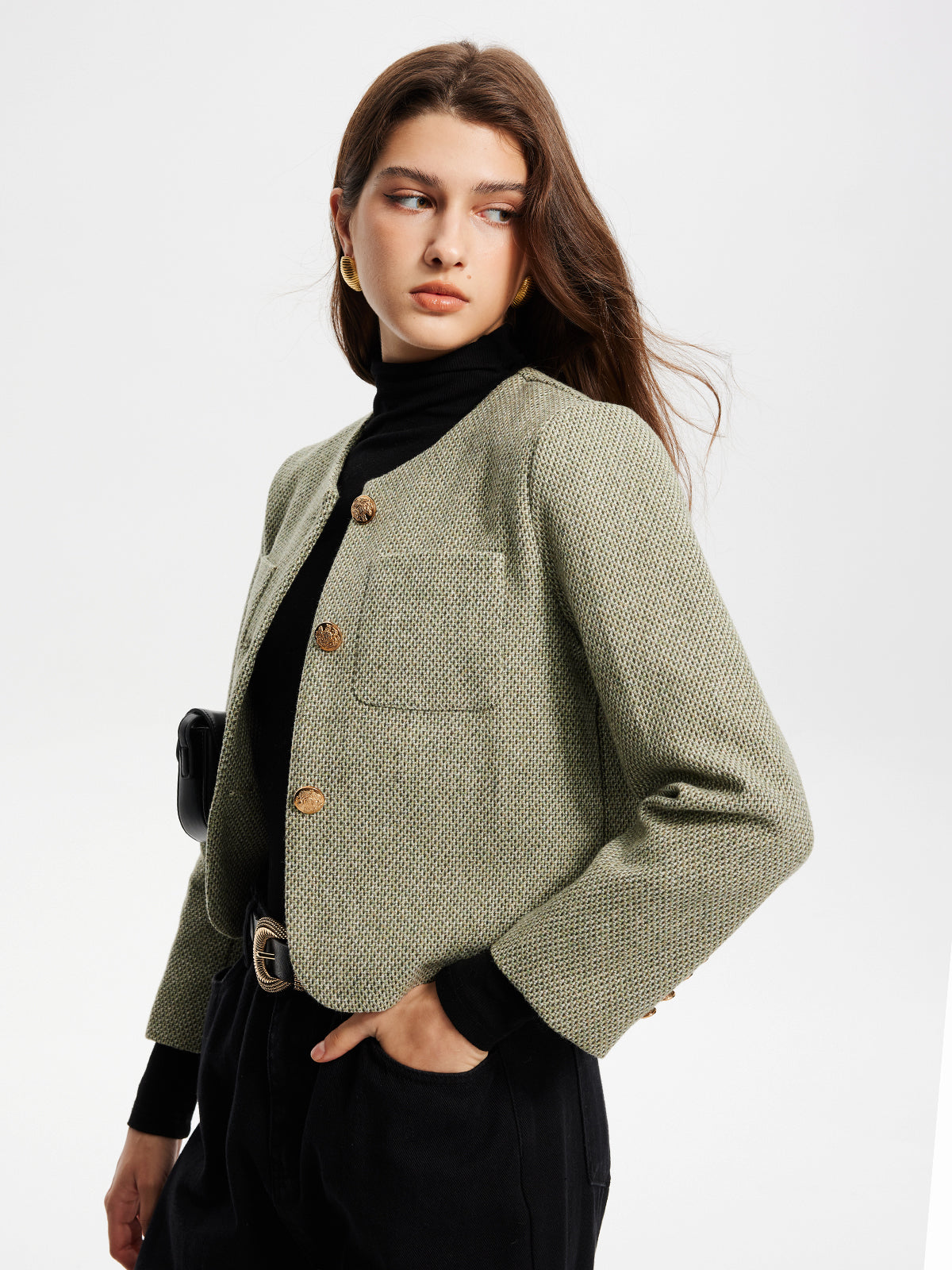WW | Neck Pocket Tweed Jacket