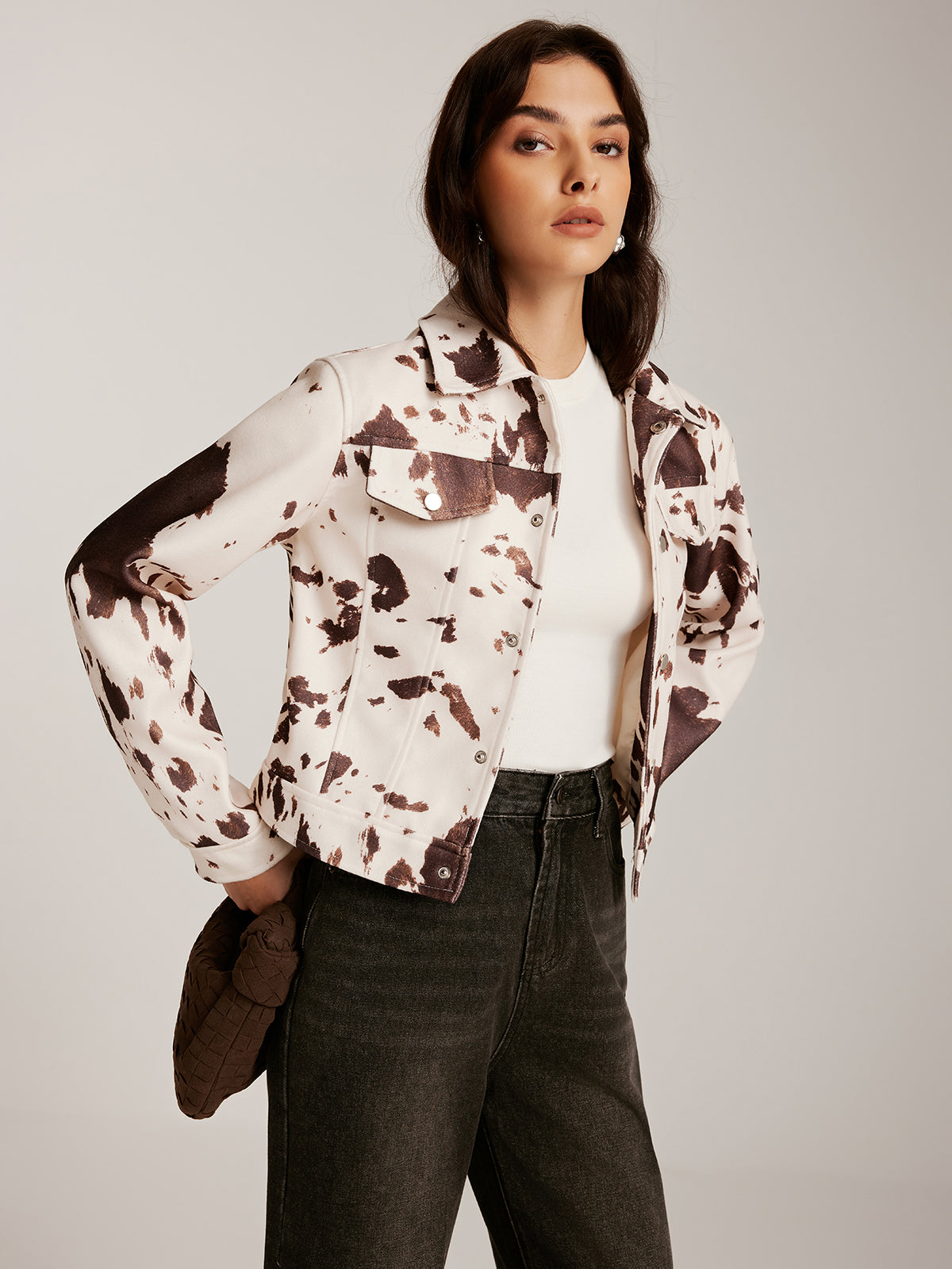 WW | Gedruckte Tweed Kurzjacke
