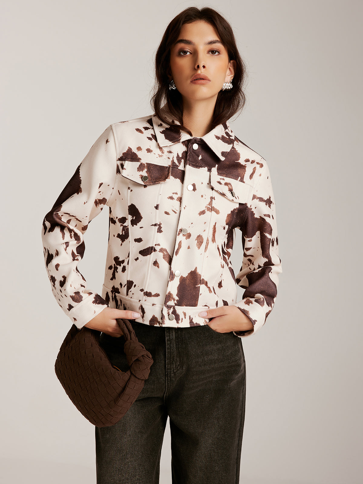 WW | Gedruckte Tweed Kurzjacke