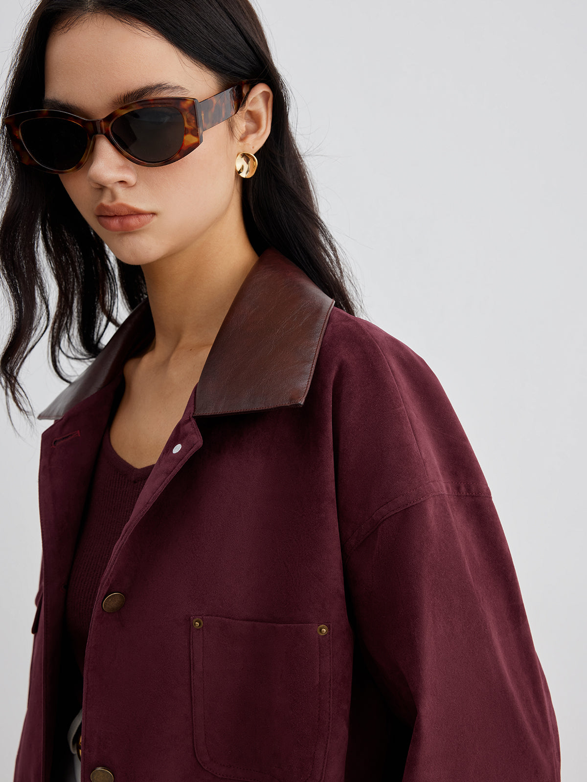 WW | Contrast Collar Pocket Jacket