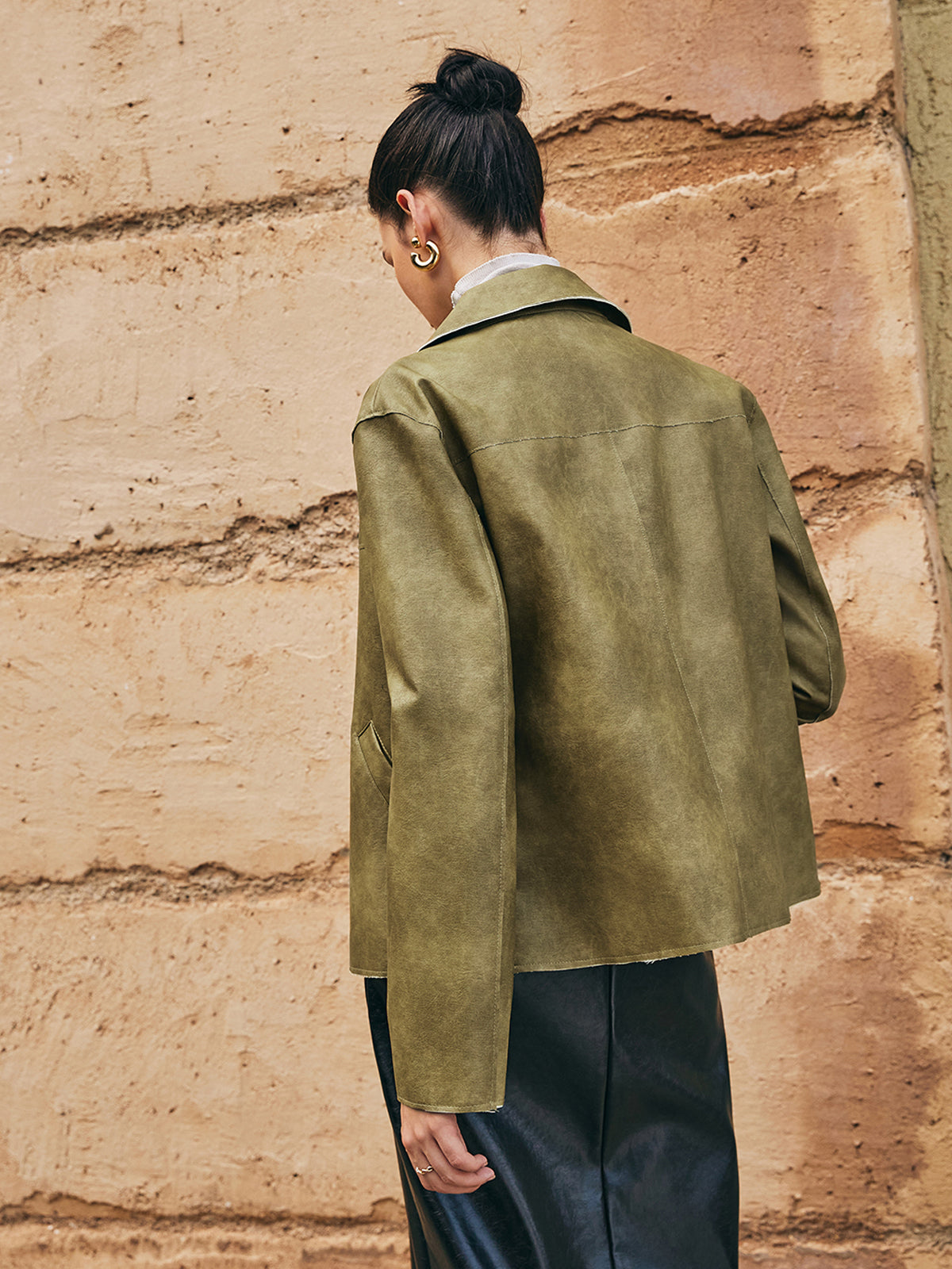 WW | PU-Leder Gerade Jacke