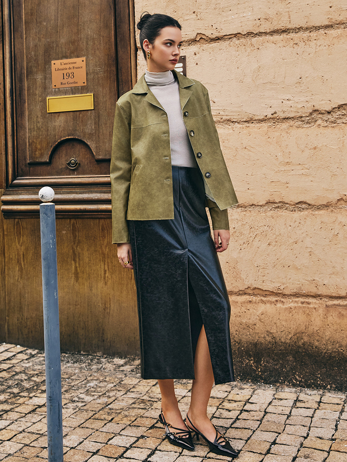 WW | PU-Leder Gerade Jacke