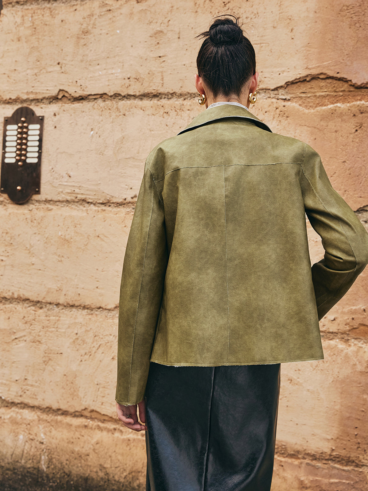 WW | PU-Leder Gerade Jacke