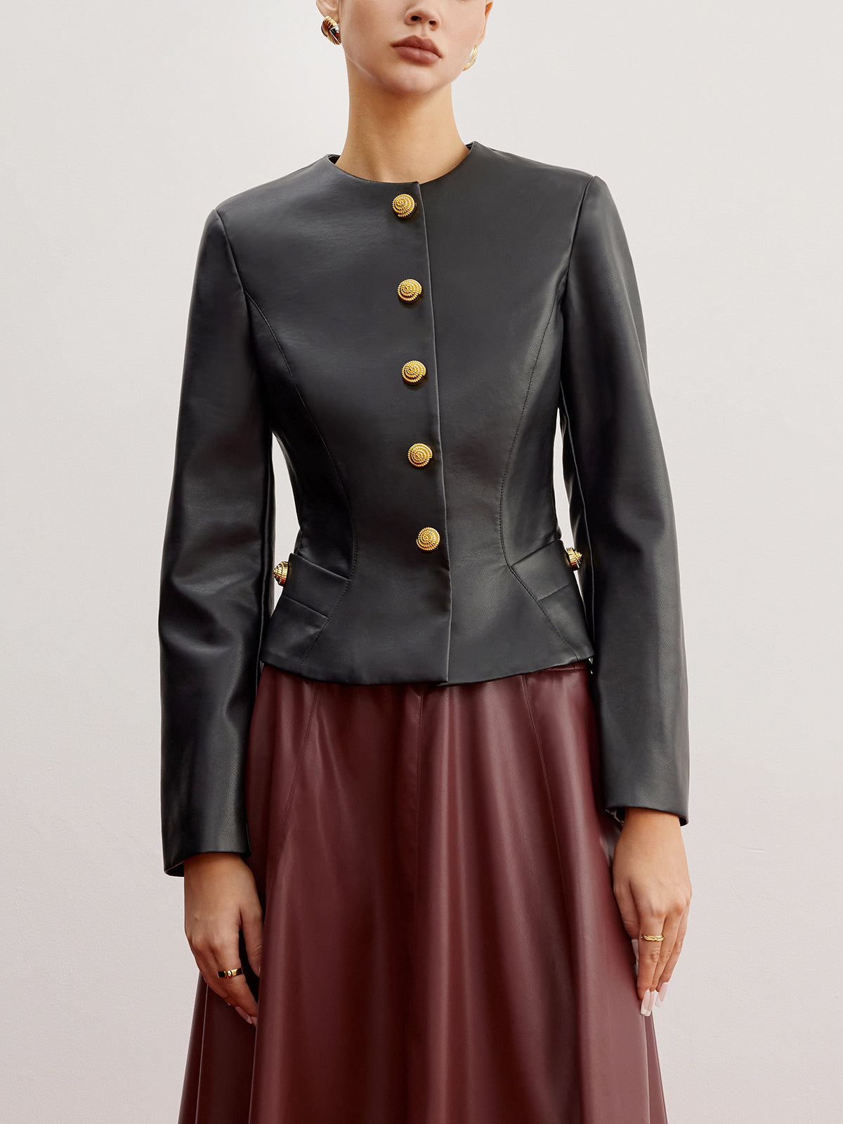 WW | Kunstleder Slim Jacke
