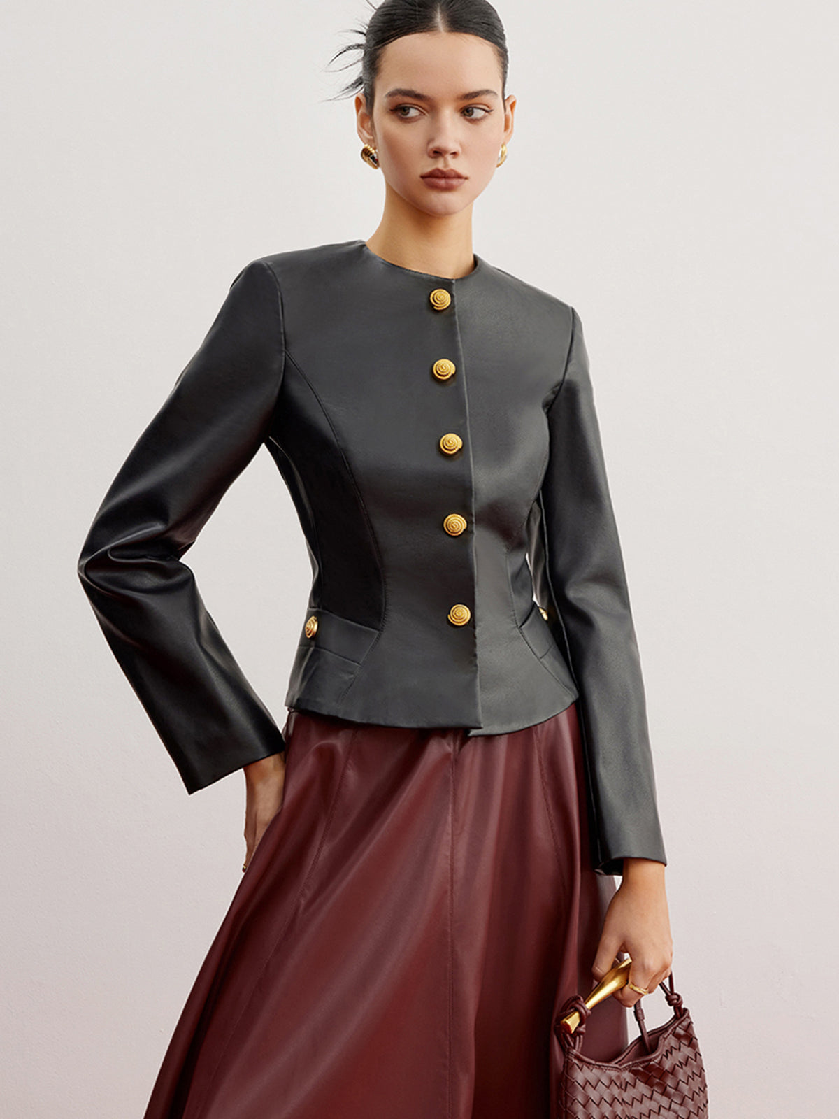WW | Kunstleder Slim Jacke