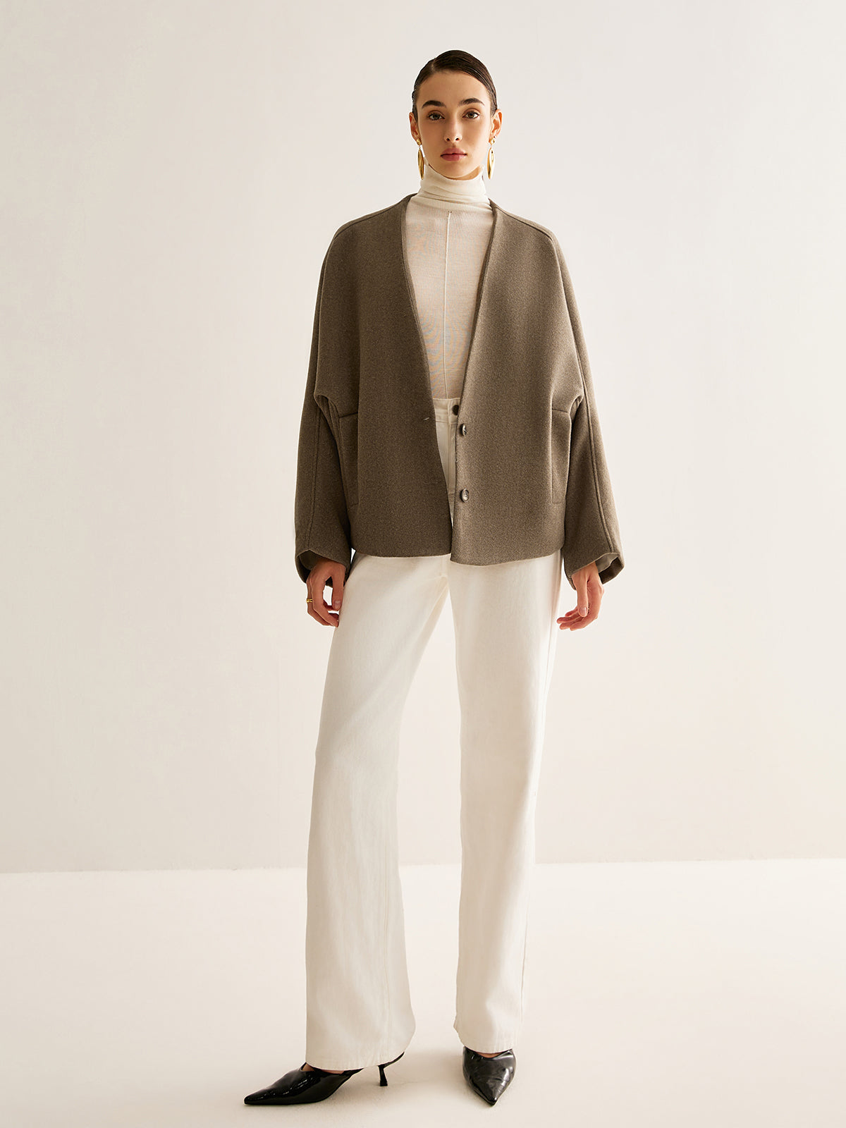 WW | Neck Loose Warm Jacket