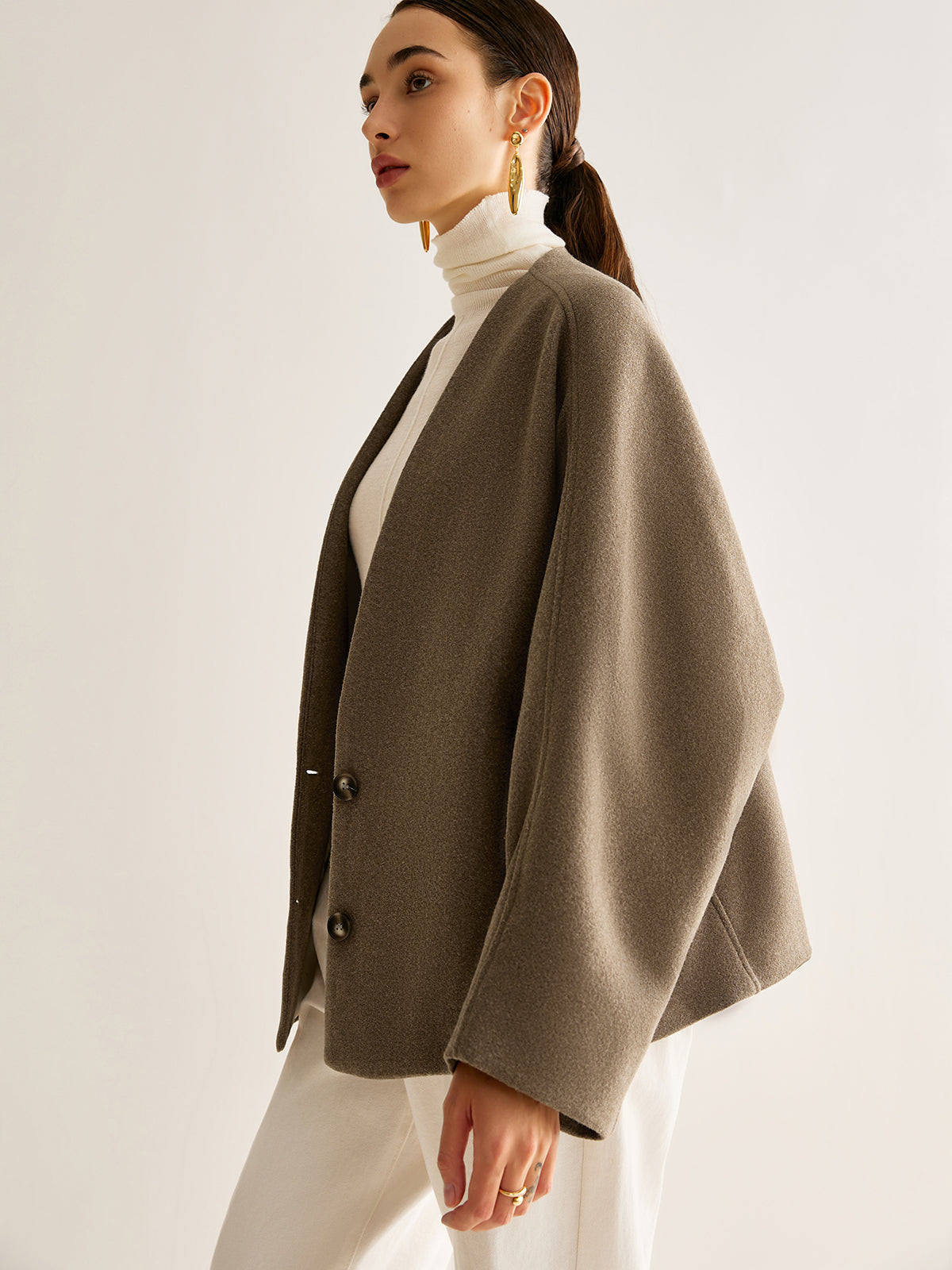 WW | Neck Loose Warm Jacket