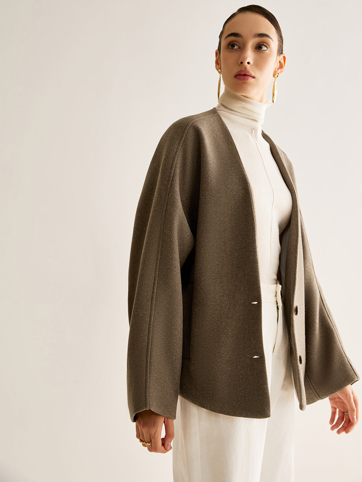 WW | Neck Loose Warm Jacket