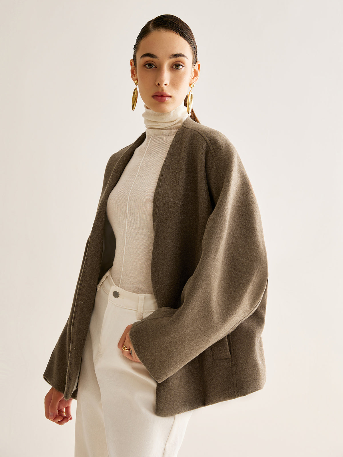 WW | Neck Loose Warm Jacket