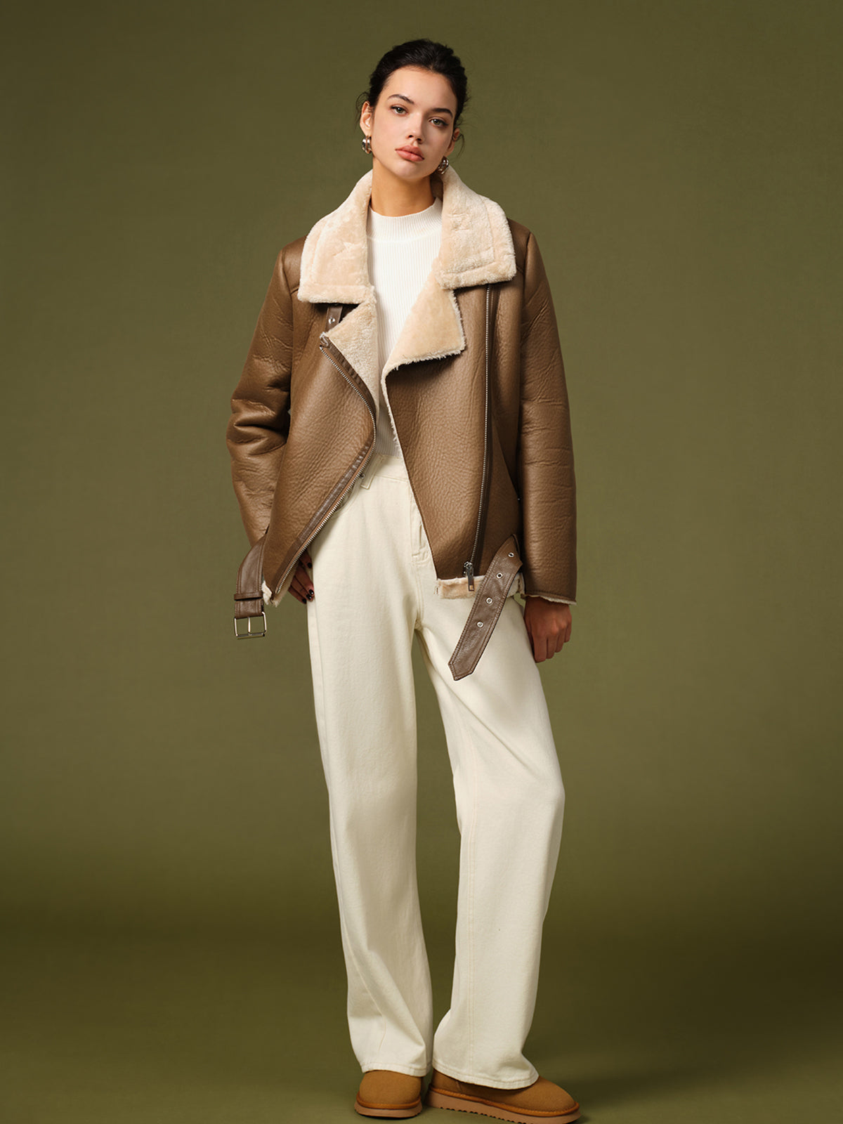 WW | Soft belted fleece jacket