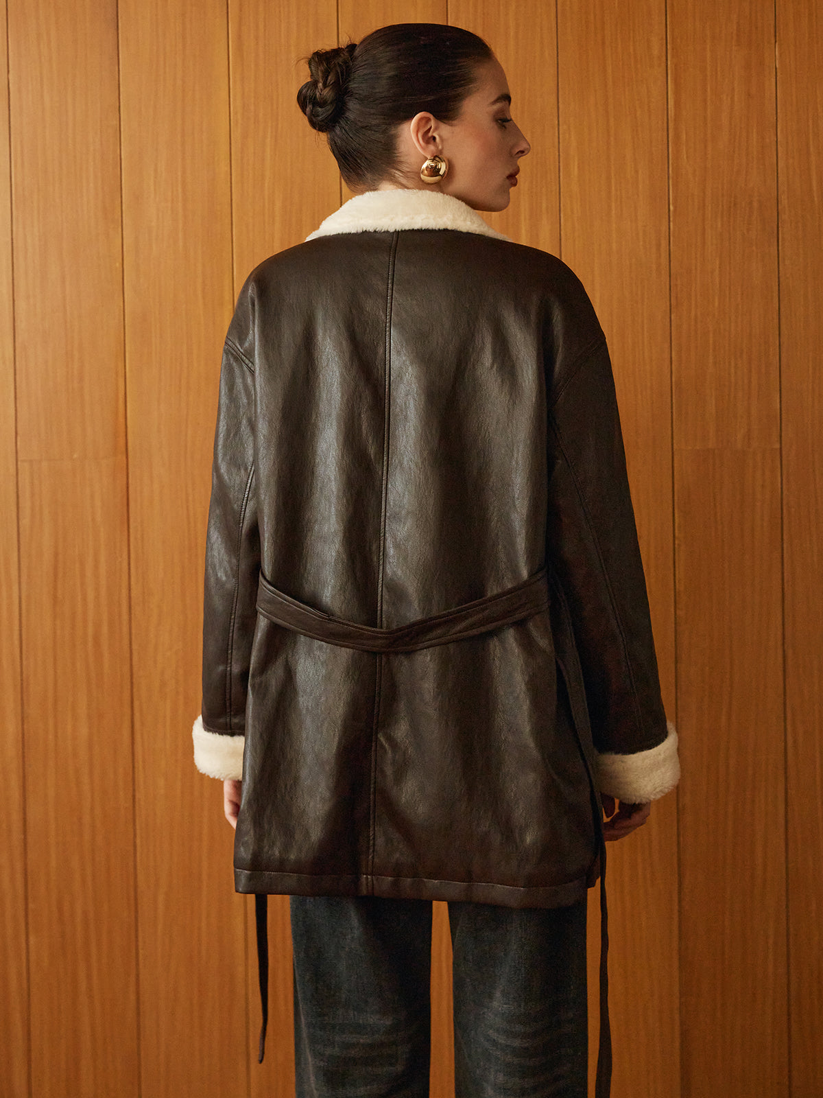 WW | PU-Leder Gurtjacke