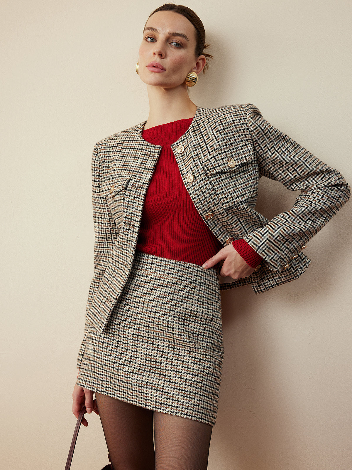 WW | Knopf Kurze Jacke