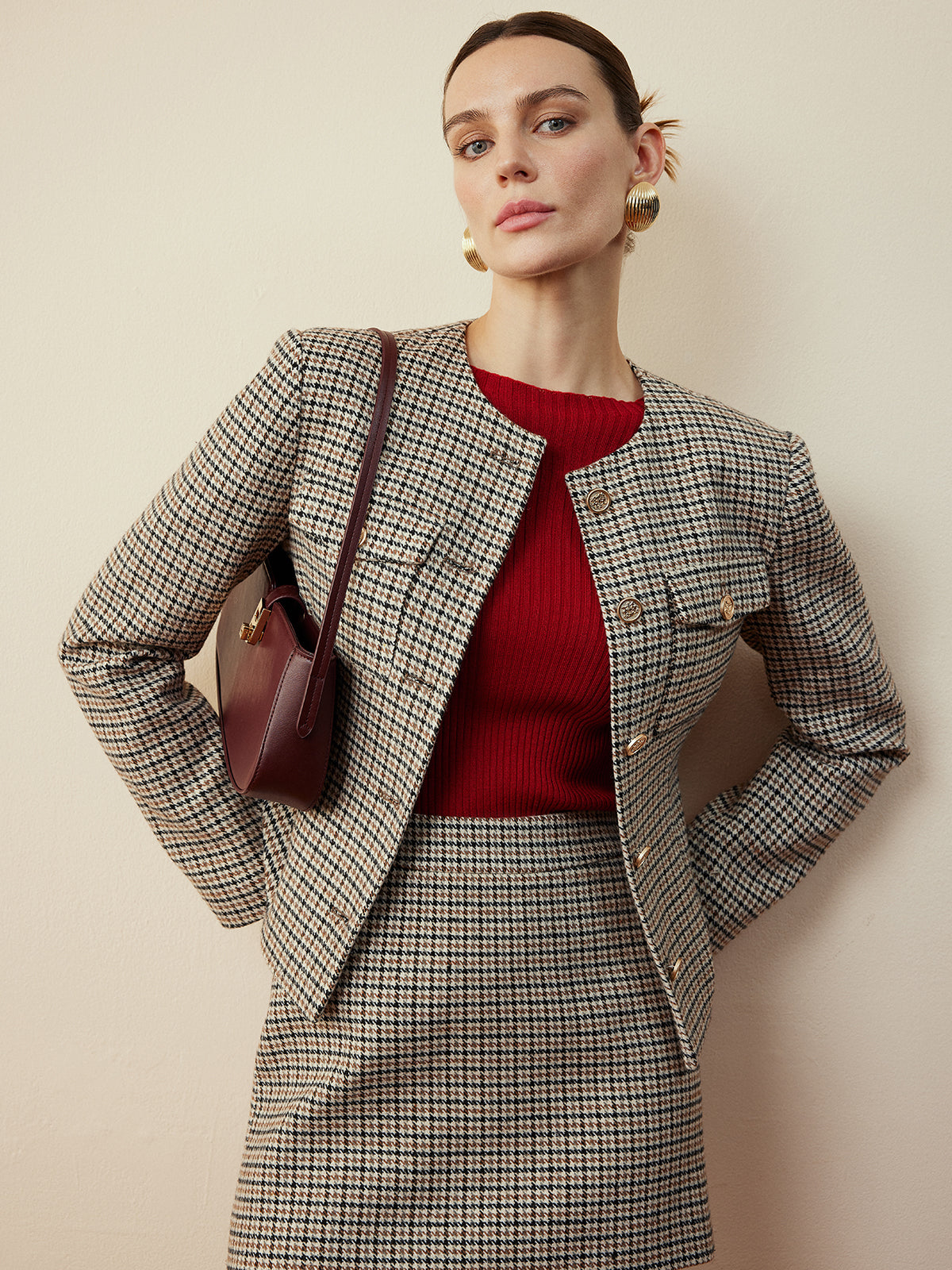 WW | Knopf Kurze Jacke