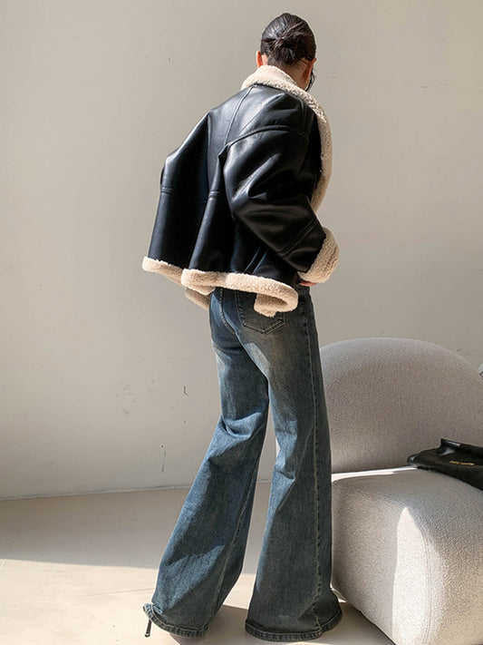 WW | Gefütterte Kunstlederjacke